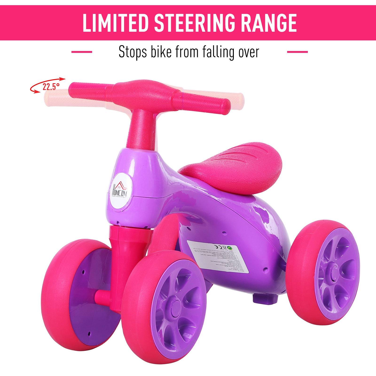Toddler Training Walker Balance RideOn Toy with Rubber Wheels