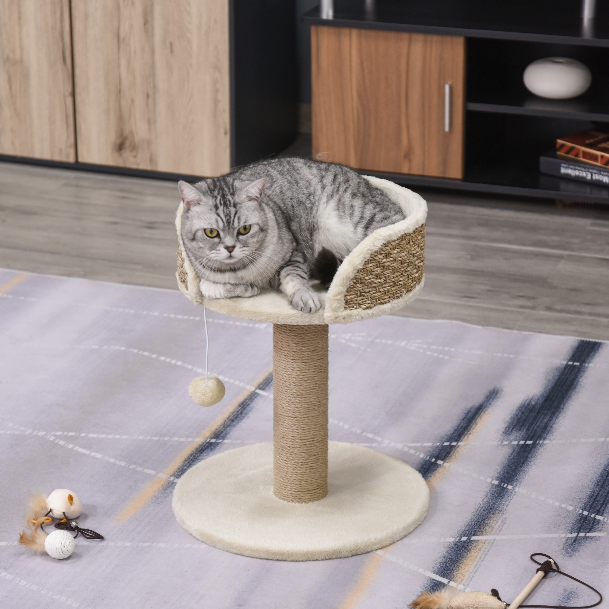 PawHut Cat Tree Tower Activity Center Climbing Stand Kitten House