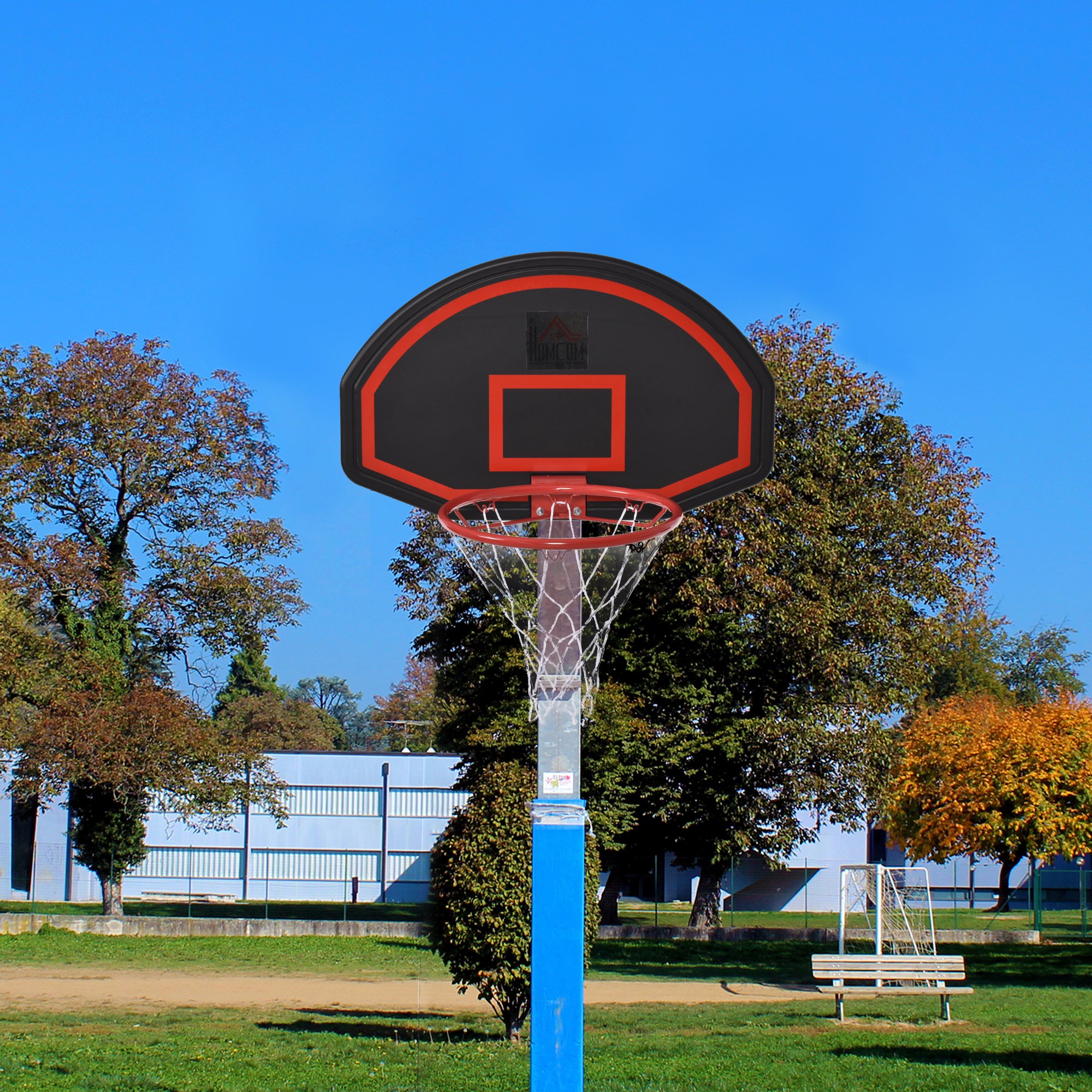 Basketball Hoop Backboard and Red Rim Combo Kit w/ PE Net for