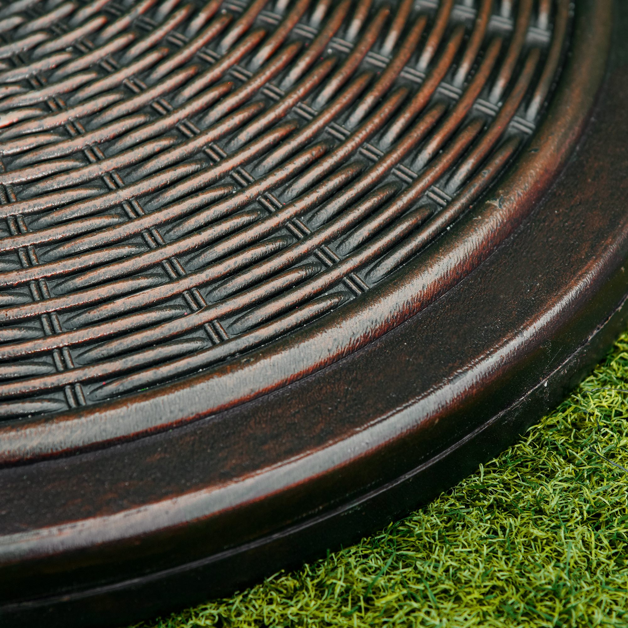 Outsunny Offset Patio Umbrella Cement Base Stand Cantilever Parasol