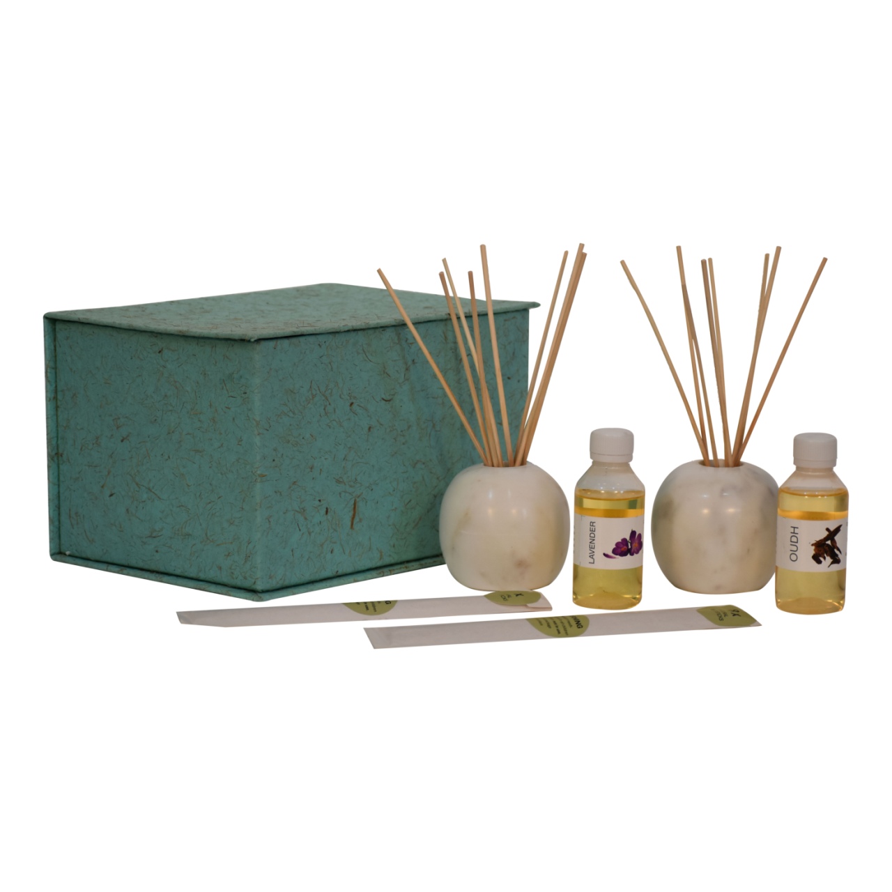 Marble Round Reed Diffuser Set (Lavender and Oudh) on Anglia Market ...