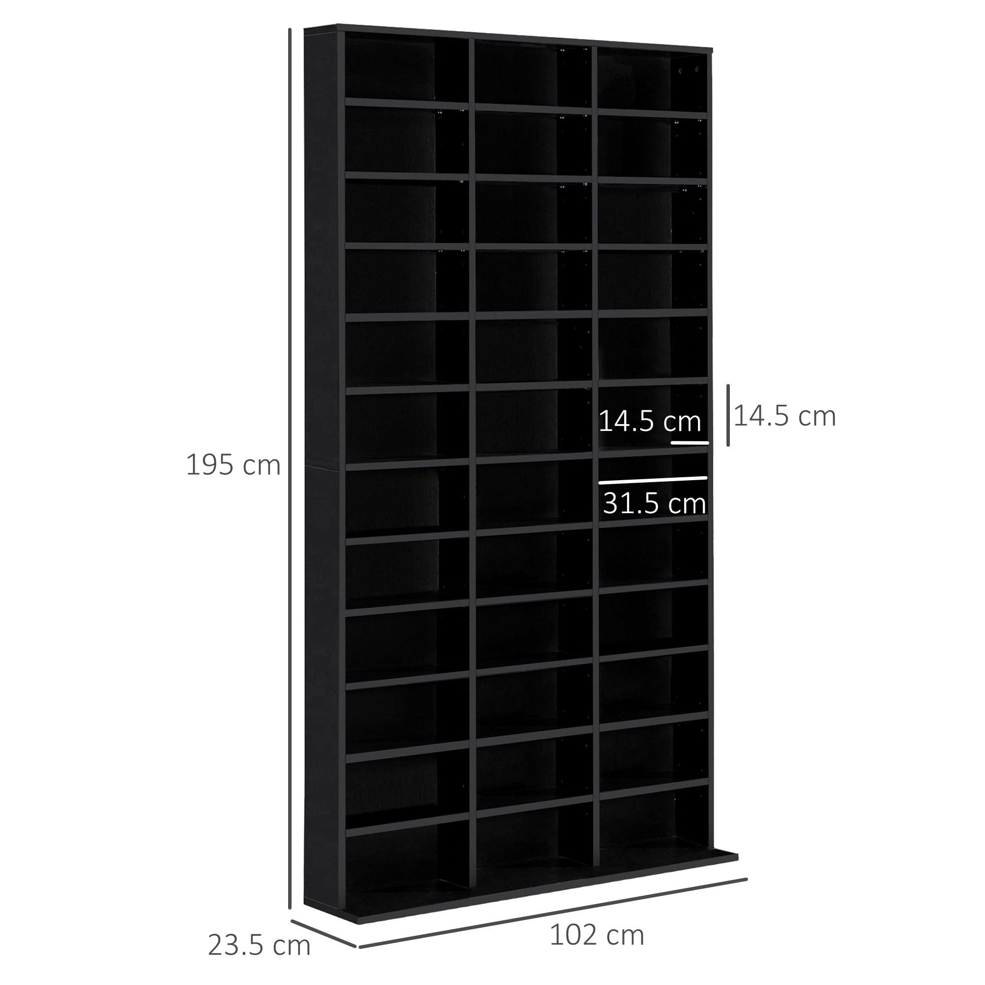 1116 CD/ 528 DVD Storage Shelf Rack Media Storage Unit Shelves Racks ...