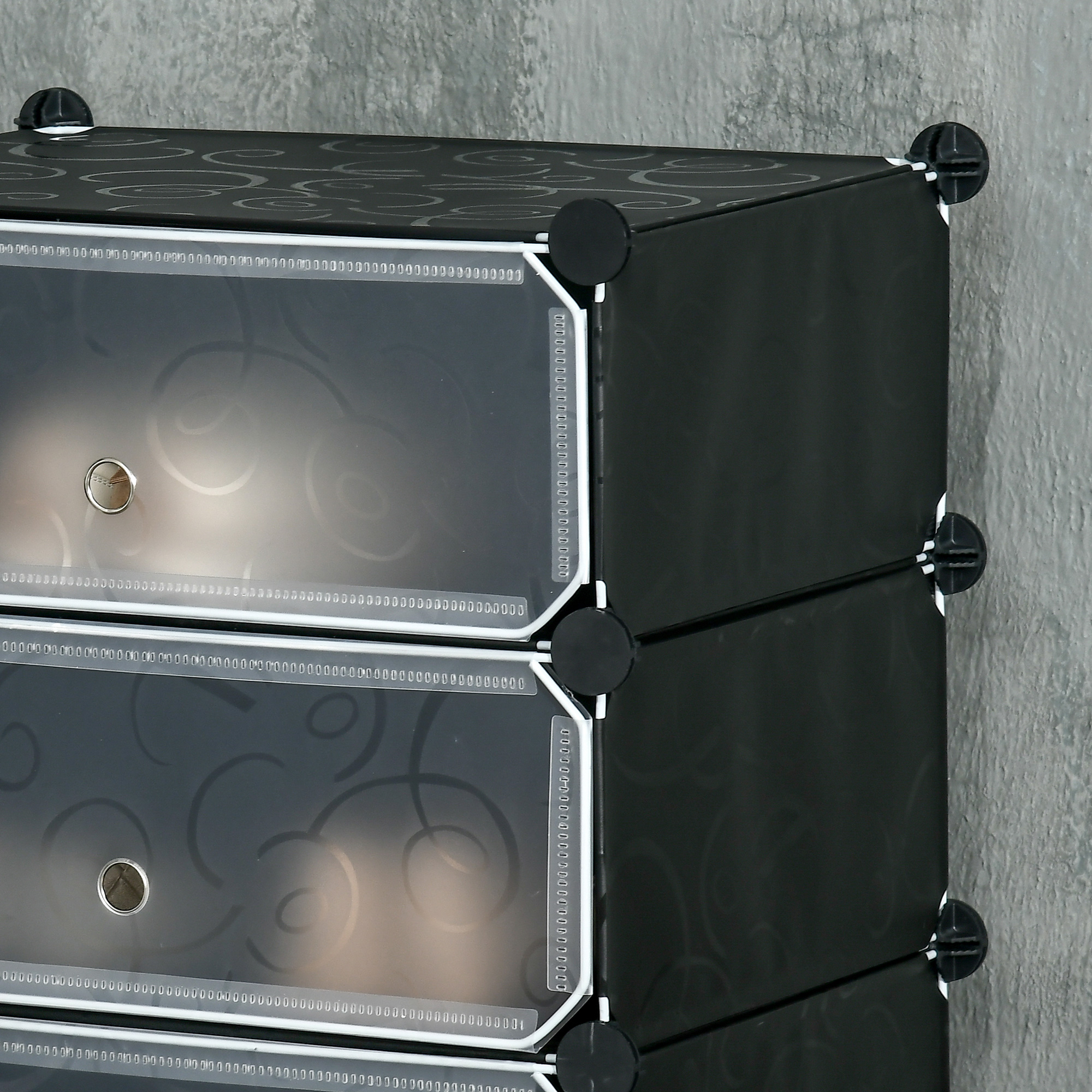 Six Cube Modular Storage Storage Unit - Black on Anglia Market