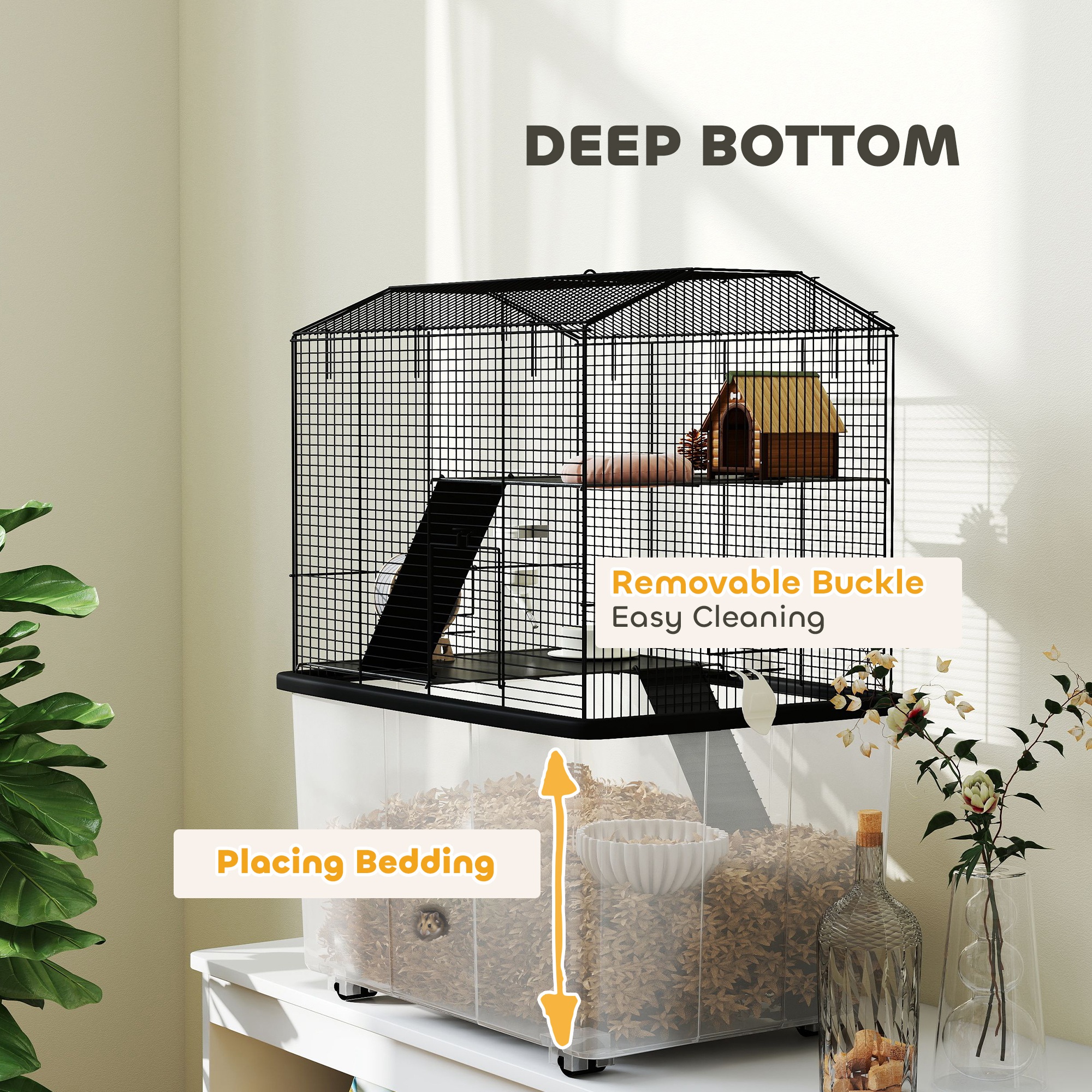 Beautiful view of Enlarging A Hamster Cage For Wheel Space