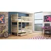 Buy Monika Wooden Bunk Bed with Storage, Colour: Pine, Mattresses: Foam Mattresses