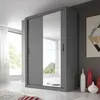 Buy Arti 4 - 2 Sliding Door Wardrobe 150cm, Colour: Grey Matt