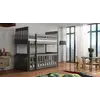 Buy Cris Wooden Bunk Bed with Cot Bed, Colour: Graphite, Mattresses: Foam Mattresses