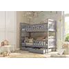 Buy Harry Wooden Bunk Bed with Storage, Colour: Graphite, Mattresses: Without Mattresses