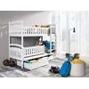 Buy Ignas Wooden Bunk Bed with Storage, Colour: White Matt, Mattresses: Without Mattresses