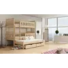 Buy Kors Bunk Bed with Trundle and Storage, Colour: Pine, Mattresses: Without Mattresses