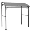 Buy 2.2 x 1.5 m BBQ Grill Gazebo Tent, Garden Grill with Metal Frame, Curved Canopy and 10 Hooks, Outdoor Sun Shade, Grey