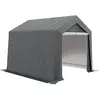 Buy 3.6 x 2.1m Portable Outdoor Shed, with Window - Dark Grey