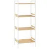 Buy Four-Tier Bamboo Adjustable Shelf Storage Unit