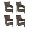 Buy 4 PC Rattan Chair Set, Patio Sofa Chairs Set, Cushioned Outdoor Rattan Furniture