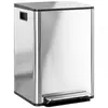 Buy HOMCOM 40L Dual Compartment Stainless Steel Bin, with Deodoriser Holders - Silver Tone