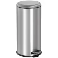 Buy Foot Pedal Bin Stainless Steel Metal Waste Rubbish Lid Kitchen Garbage 30L Silver
