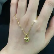 Buy Adorable Heart Fashion Necklace in 18K Gold Plated Titanium Steel