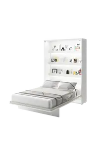 Buy BC-01 Vertical Wall Bed Concept 140cm, Colour: White Gloss