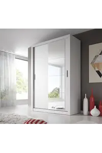 Buy Arti 4 - 2 Sliding Door Wardrobe 150cm, Colour: White Matt