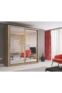 Buy Arti 8 - 2 Sliding Door Wardrobe 203cm, Colour: Oak