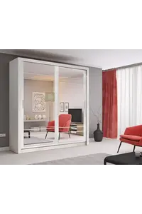 Buy Arti 8 - 2 Sliding Door Wardrobe 203cm, Colour: White Matt