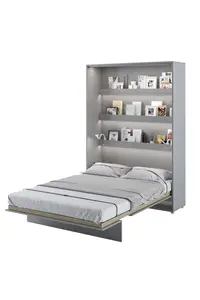 Buy BC-01 Vertical Wall Bed Concept 140cm, Colour: Grey Matt