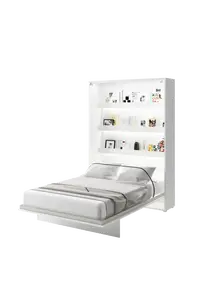 Buy BC-01 Vertical Wall Bed Concept 140cm, Colour: White Matt
