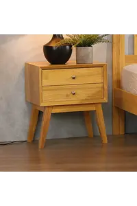 Buy Kempton Bedside Solid Hardwood Natural Oak, Colour: Oak Light