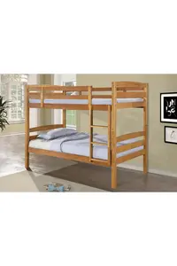 Buy Tripoli Solid Wood Bunk Bed Antique Pine, Colour: Pine
