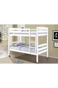 Buy Tripoli Solid Wood Bunk Bed White, Colour: White