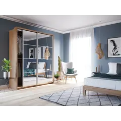 Buy Arti 17 - 2 Sliding Door Wardrobe 180cm, Colour: Oak