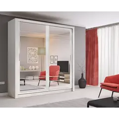 Buy Arti 8 - 2 Sliding Door Wardrobe 203cm, Colour: White Matt