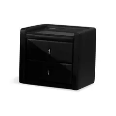 Buy Caxton Bedside PU Black, Colour: Black