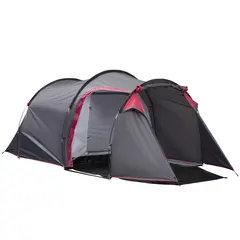 Buy 2-3 Person Tunnel Tent with Sewn-in Groundsheet, Air Vents, Rainfly, 2000mm Water Column, Camping Tent with 1 Bedroom, Inbuilt Porch, Living Area for Camping, Hiking, Grey