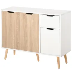 Buy Sideboard Floor Standing Storage Cabinet with Drawer for Bedroom, Living Room, Home Office, Natural