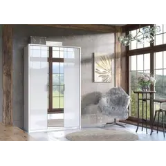 Buy Rado 3 Door White High Gloss Mirrored Wardrobe - 3153