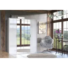 Buy  Rado 4 Door White High Gloss Mirrored Wardrobe - 3155