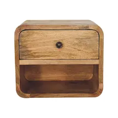 Buy Mini Oak-ish Wall Mounted Bedside with Open Slot