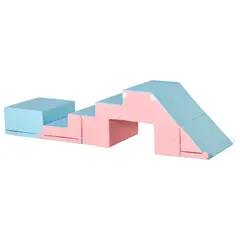 Buy 2-piece Soft Play Set, Baby Foam Climber Block for Toddler 1-3 Years, Pink Blue