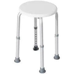 Buy Shower Chair, Height Adjustable Aluminium Shower Stool with Non-Slip Feet for Disabled, Elderly, White