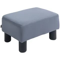 Buy Microfiber Cloth Footstool, Small Foot Rest, Rectangle Sofa Stool for Bedroom Living Room, Grey