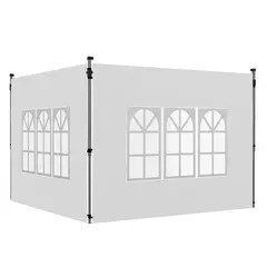 Buy Gazebo Side Panels, Sides Replacement with Window for 3x3(m) or 3x4m Pop Up Gazebo, 2 Pack, White