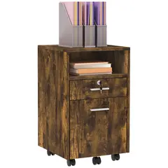 Buy Lockable Two-Drawer Filing Cabinet, with Wheels - Wood-Effect