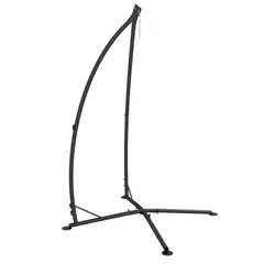 Buy Hammock Chair Stand, Hanging Heavy Duty Metal Frame Hammock Stand with Chain, for Hanging Hammock Air Porch Swing Chair, Egg Cahir, Indoor & Outdoor Use, Black