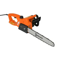 Buy Aluminium Electric Chainsaw with Double Brake Protection and Blade Cover, 2000 W, 40 cm, for Wood, Trees and Branches, Orange
