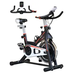 Buy Exercise Bike, Indoor Cycling, with LCD Display, Heart Rate, Sensor - Black