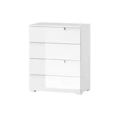 Buy Santino White High Gloss Narrow Chest of Drawers S2 