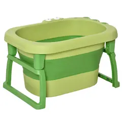 Buy Foldable Baby Bathtub, with Stool - Green