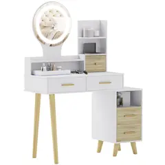 Buy Elegant Dressing Table, with Storage - White