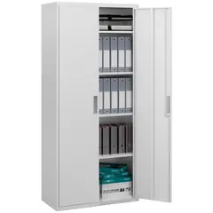 Buy Five Shelf Lockable Steel Office Cabinet - White